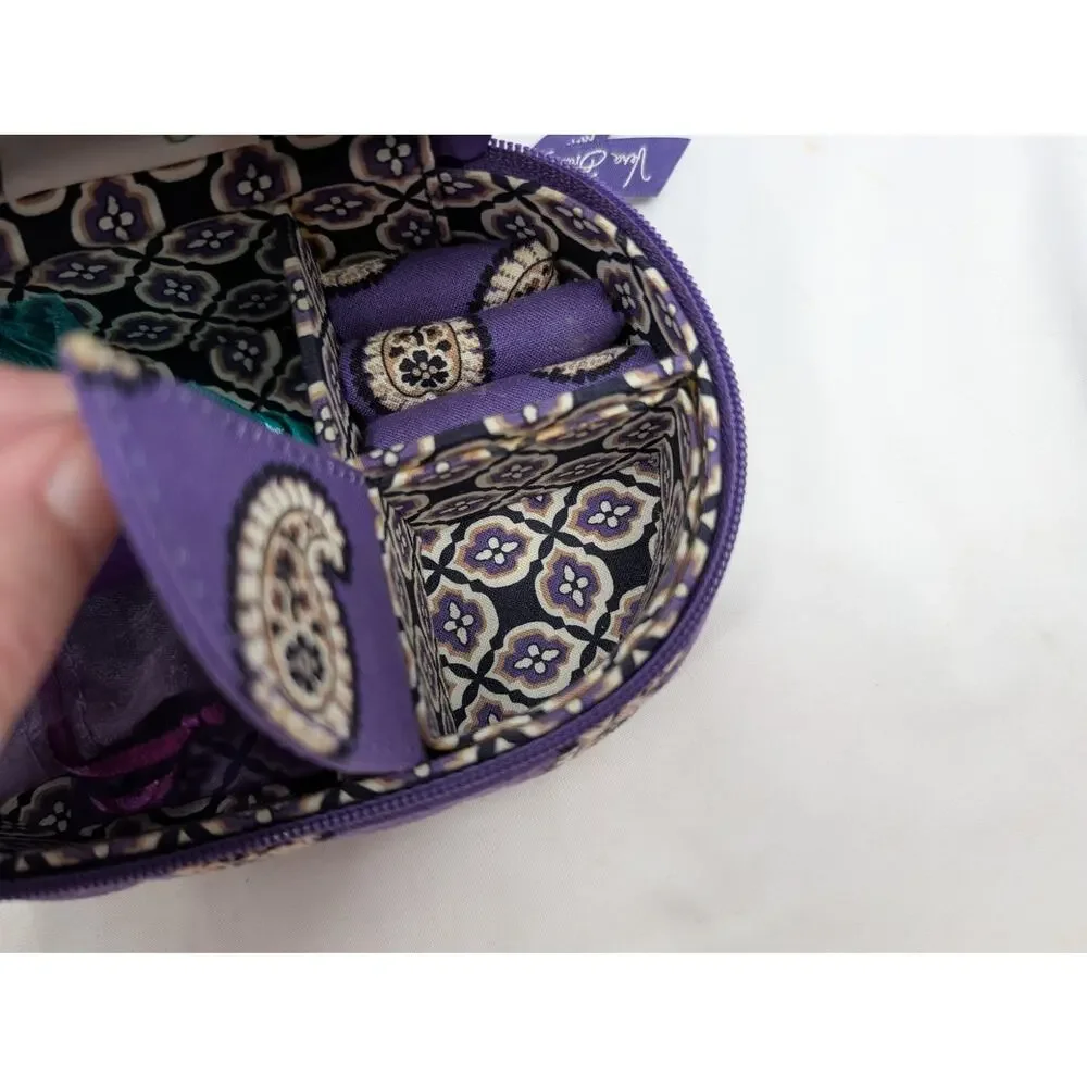 BUNDLE! Vera Bradley Simply Violet Weekender Bag & Jewelry Box Travel Cruise
